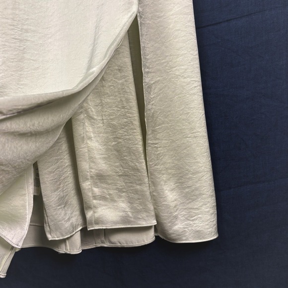 Wilfred Midi Slip Dress Light Green Satin Bustier Slit Slinky - Picture 7 of 16